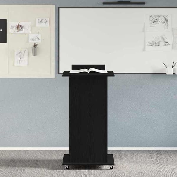 Maison Exclusive - Podium Sort egetræ Ingeniørtræ 55 x 55 x 107 cm
