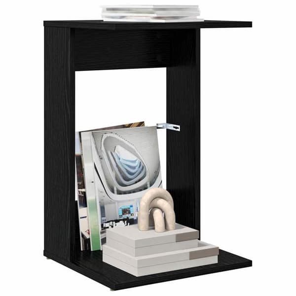 Sidebord - MAISON EXCLUSIVE - 40 x 38 x 62,5 cm - Sort eg - Ingeniørtræ - Rektangulær svart ek