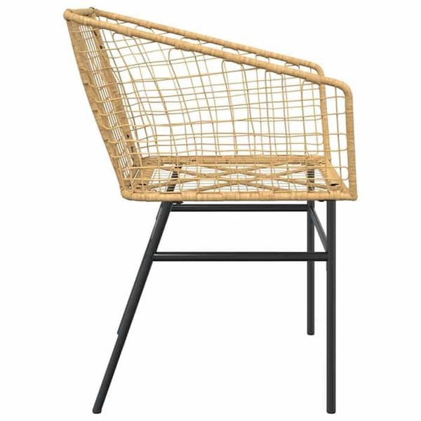 Maison Exclusive - Trädgårdsstolar set om 2 bruna i flätad resin