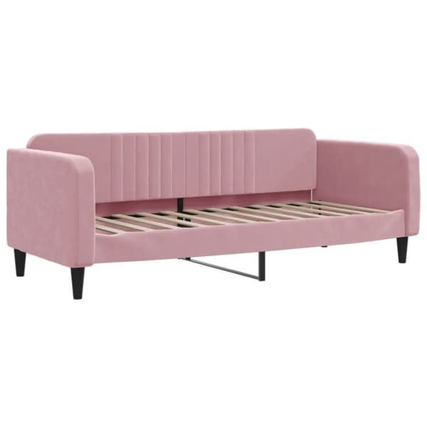Maison Exclusive - Dagbädd med rosa madrass 80x200 cm sammet Ros
