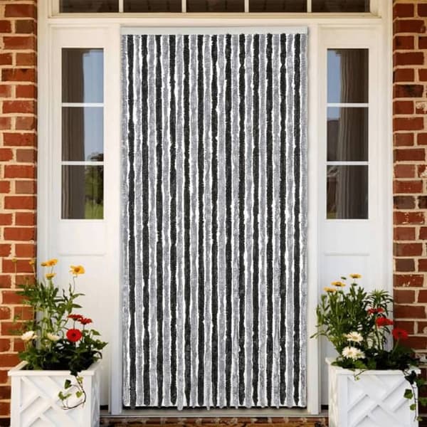 Fluegardin - EKSKLUSIV HUS - Chenille - 118x220 cm - Grå - Til dør
