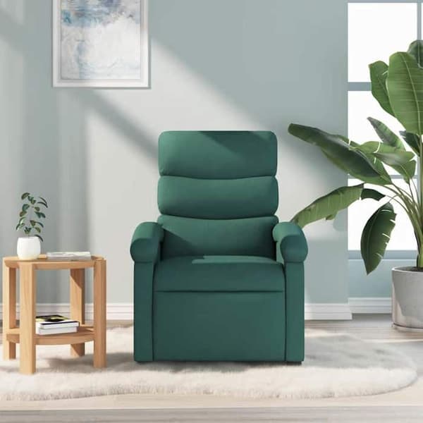 Maison Exclusive - Recliner massagestol Mörkgrön Tyg