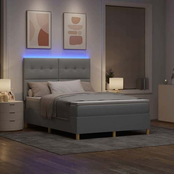 Maison Exclusive - LED-jousipatja Harmaa 140 x 190 cm kangas