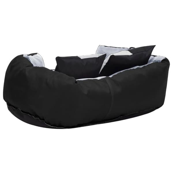 Maison Exclusive - Vaskbart vendbart hundepude Grå og sort 65x50x20 cm Grå och svart