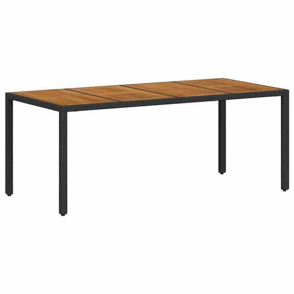 Maison Exclusive - 9 pc have spisebordssæt i sort og brun Svart och brun