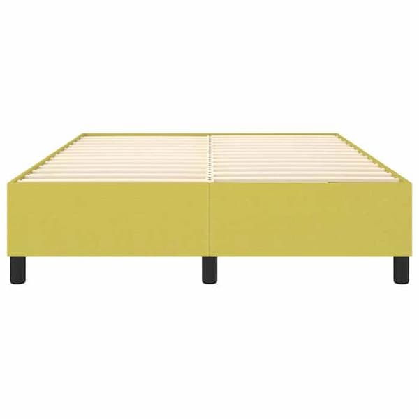 Maison Exclusive - Sängram med ribbor grön 140x190 cm tyg