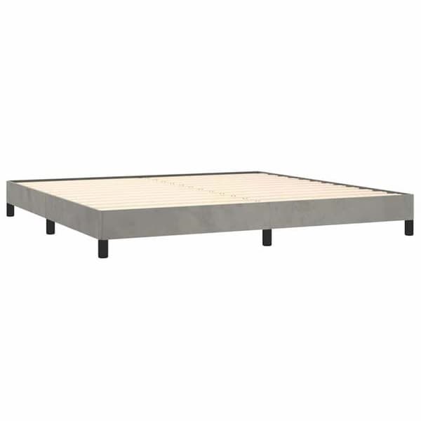 Maison Exclusive - Sengebund uden madras lys grå 200x200 cm velour
