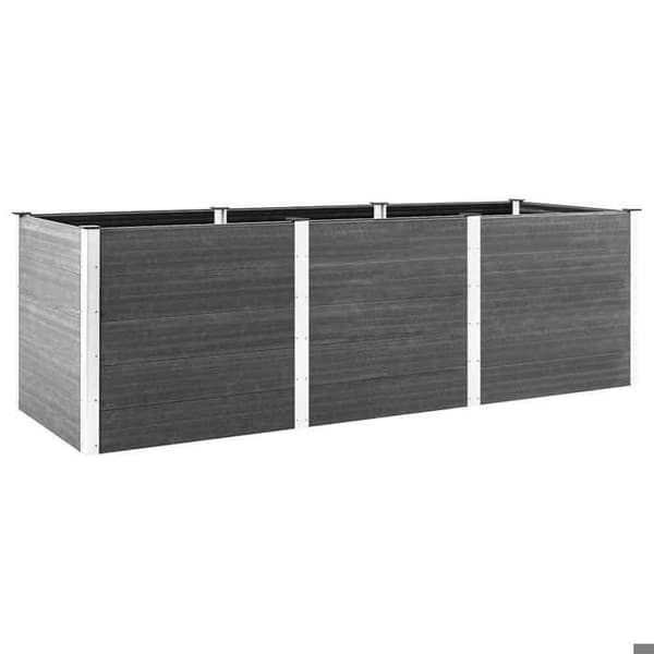 Maison Exclusive - Nostettu puutarhalava 300x100x91 cm WPC Harmaa
