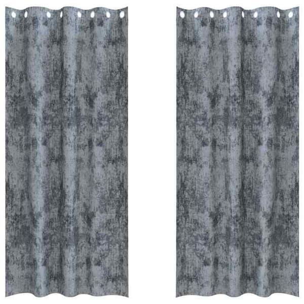 Maison Exclusive - Gardiner i sammet 2 st Grå Silver 260 x 140 cm Sammet