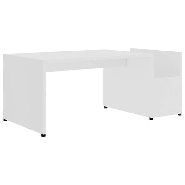 Bord - EKSKLUSIV HUS - 90 x 45 x 35 cm - Hvid - Spånplader - Opbevaringsrum Vit