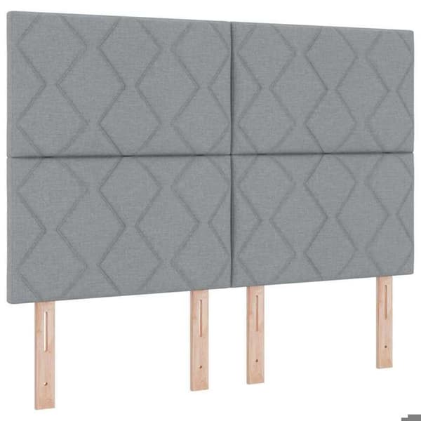 Maison Exclusive - Ljust grå sänggavel 144 cm tyg