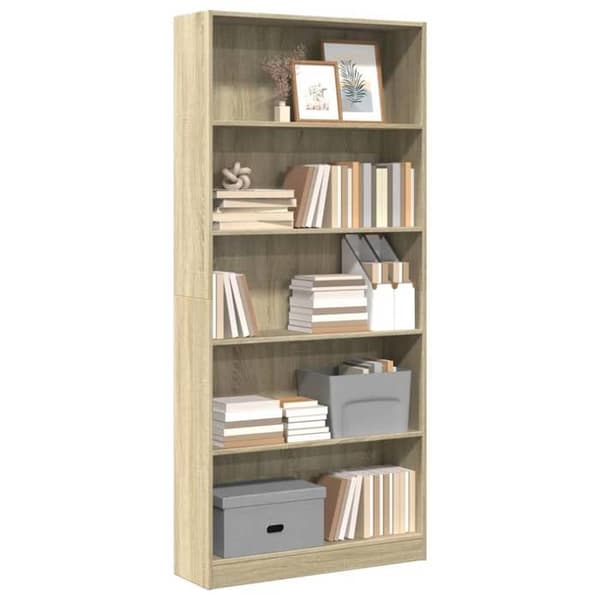 Maison Exclusive - Bibliotek Egetræ Sonoma 80x24x176 cm Ingeniørtræ