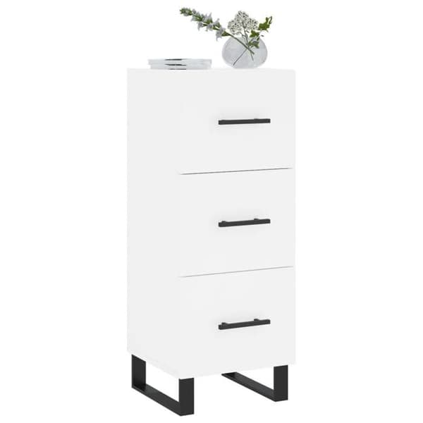 Maison Exclusive - Vit buffé 34,5x34x90 cm ingenjörsträ