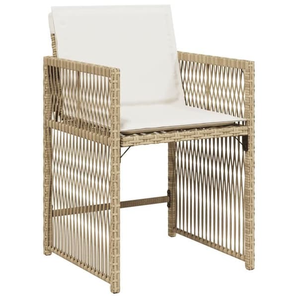 Maison Exclusive - Puutarhakalusteryhmä ja tyynyt 17 kpl beige