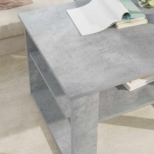Bord - EKSKLUSIV HUS - 64 x 54 x 44 cm - Beton grå - Ingeniørtræ - Rektangulær Betonggrå