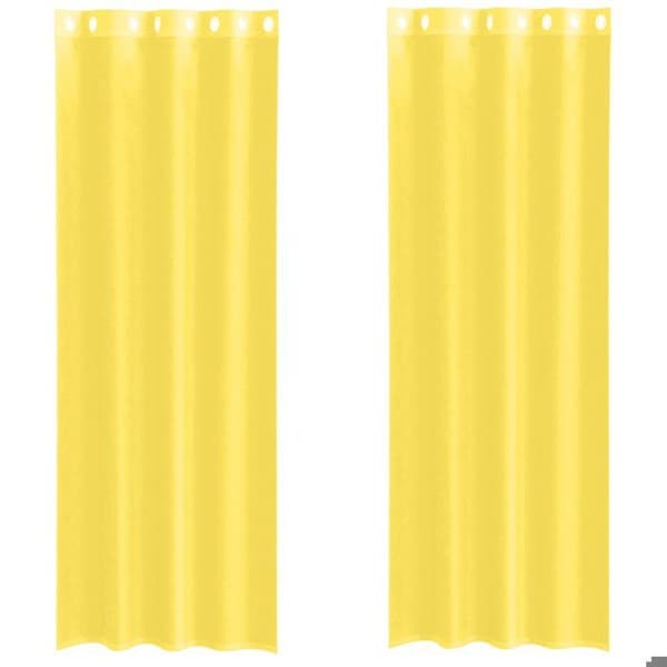 Maison Exclusive - Gardiner i voile med öglor 2 st gul