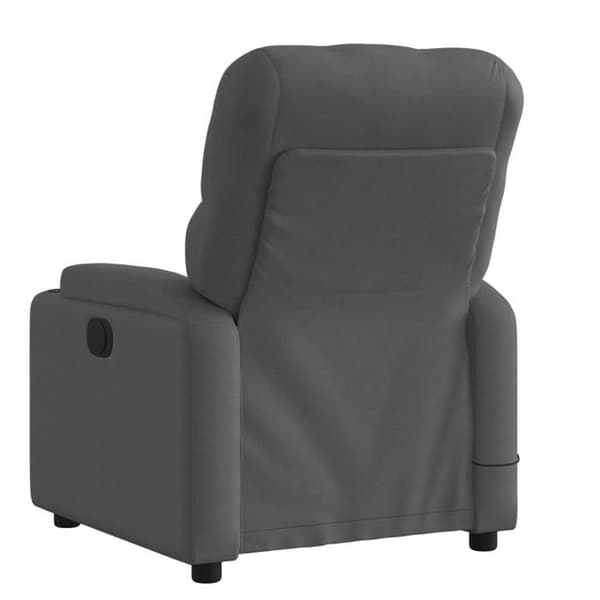 Maison Exclusive - Grått tyg massagestol med lutning mörkgrå
