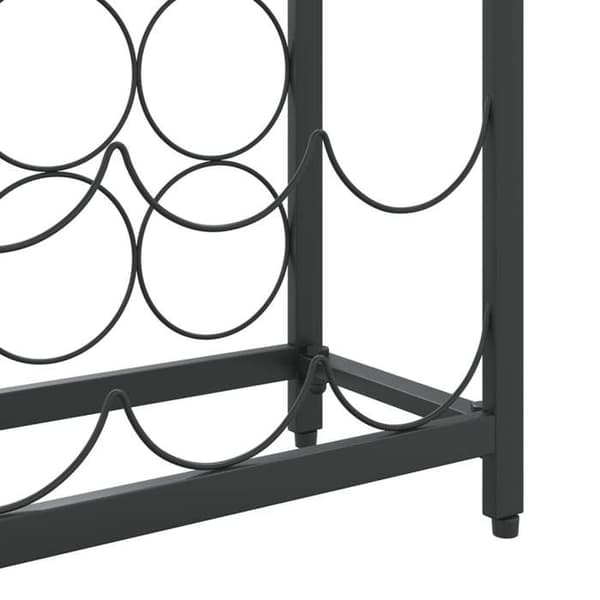 Maison Exclusive - Flaskställ för 27 flaskor svart 34x18x100cm smidesjärn
