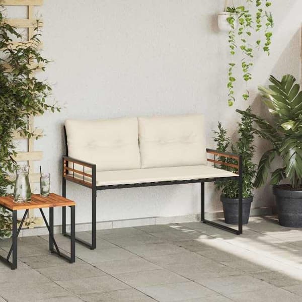 Maison Exclusive - Bäddsoffa i trä 114 x 55 x 77 cm Krämfärgad Rektangulär