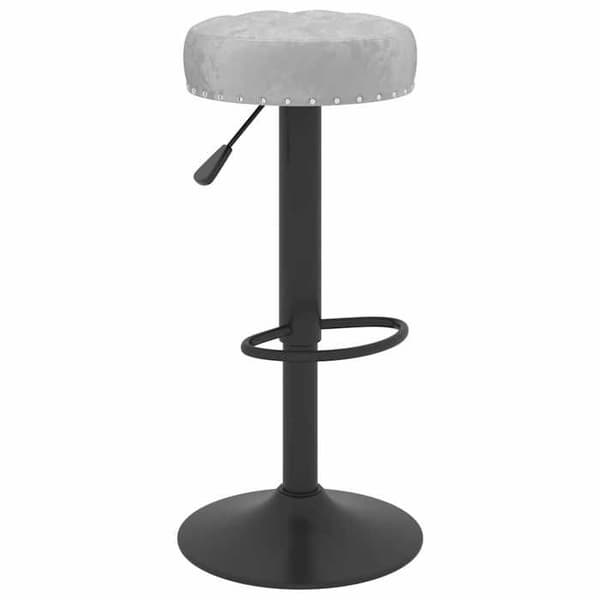 Maison Exclusive - Barstole sæt af 2 grå velour Sammetsgrå