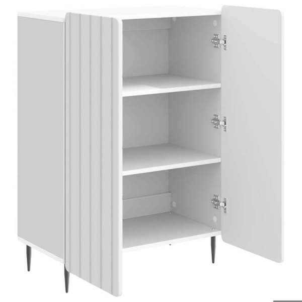 Maison Exclusive - Hvid glans buffet 66 x 34,5 x 92 cm Ingeniørtræ