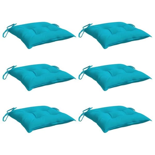 Stolsdynor - EXKLUSIV HEM - Set om 6 - Turkos - 40x40x7 cm - UV-beständig polyester Turkos
