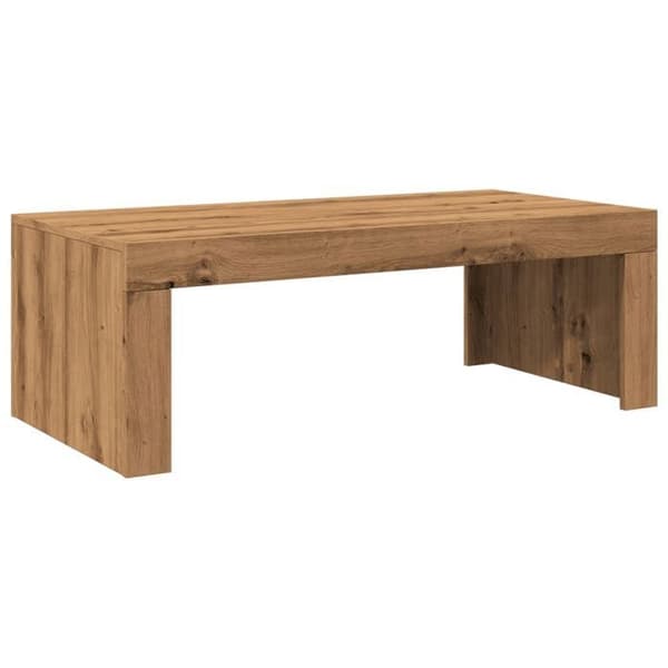 Maison Exclusive - Håndlavet egetræsbord 102x50x35 cm ingeniørtræ