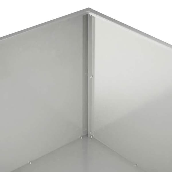 Maison Exclusive - Sølvfarvet plantekrukke til haven 80 x 80 x 40 cm Rustfrit stål Silver