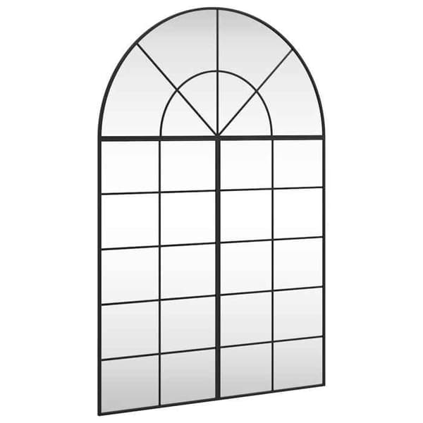 Maison Exclusive - Sort væg spejl 100x150 cm jernbue Svart