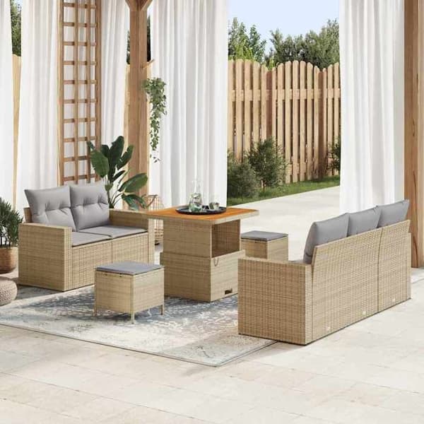 Maison Exclusive - 8-osainen puutarhakalustesarja 5-hengen