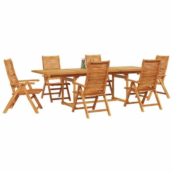 Maison Exclusive - 7 pc spisebordssæt til haven Brun