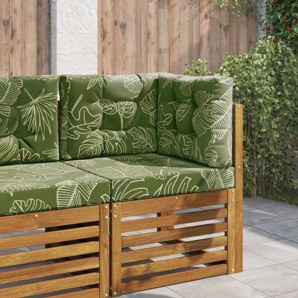 Udendørs sofa pude - MAISON EXCLUSIVE - Blad model - Grøn - Polyester - Skum, med lynlås betræk