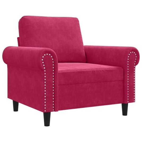 Maison Exclusive - Bordeaux punainen nojatuoli 60 cm sametti