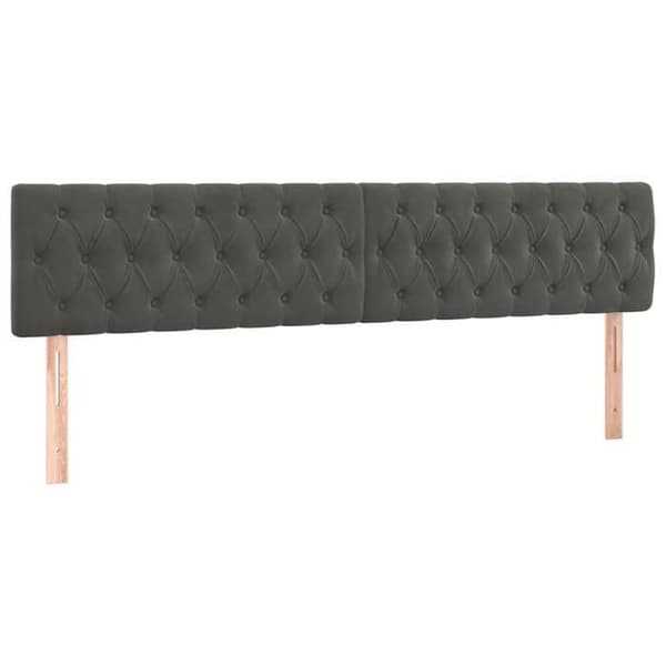 Maison Exclusive - Hovedgærder Mørkegrå 200x7x78/88 cm Velour Mörkgrå