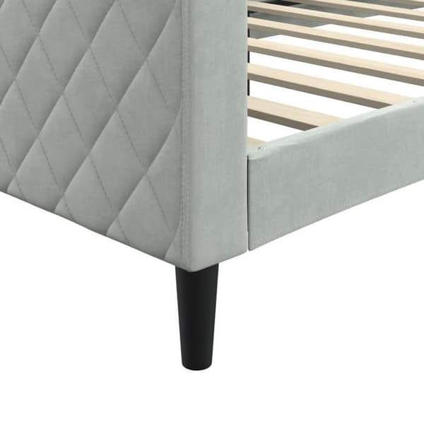 Maison Exclusive - Sengebund uden madras grå 90x190 cm velour