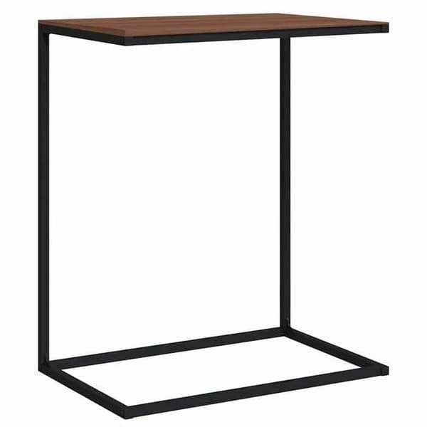 Sidebord - MAISON EXCLUSIVE - 55x35x66 cm - Sort - Ingeniørtræ og jern - Rektangulær Svart