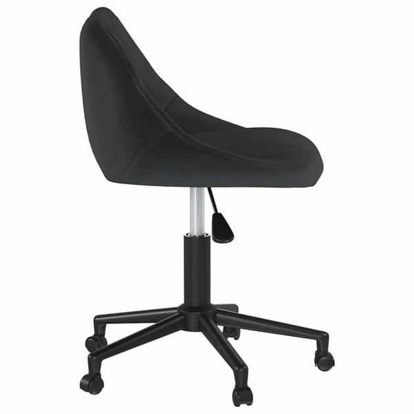 Maison Exclusive - Sort velour kontorstol med drejefunktion Svart