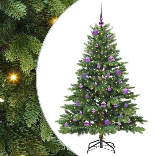 Kunstigt juletræ - EKSKLUSIV HUS - 150 cm - 150 LED - Grøn - PE/PVC, USB Grön