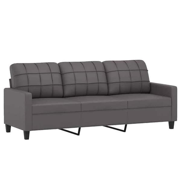 Maison Exclusive - 3-personers Sofa Grå 180 cm Syntetisk Læder