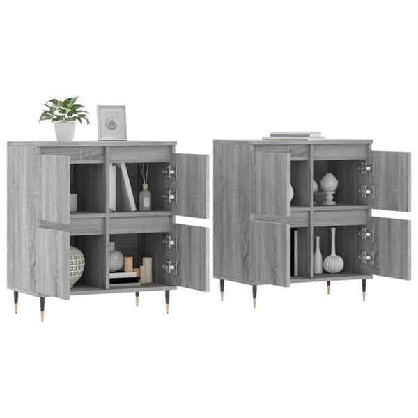 Maison Exclusive - Buffets 2 kpl sonoma harmaa insinööripuuta sonoma grå
