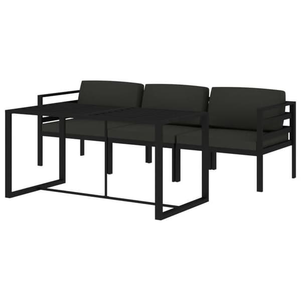 Havemøbler - Modulerbar - Aluminium - Antracit - 4 pladser antracit