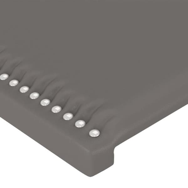 Maison Exclusive - LED Hovedgærde Grå 103x16x78/88 cm Syntetisk Læder