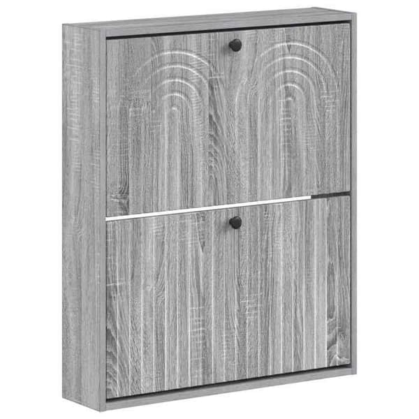 Maison Exclusive - Väggmonterad skohylla ALKMAAR 71 x 17 x 86 cm Sonoma grå