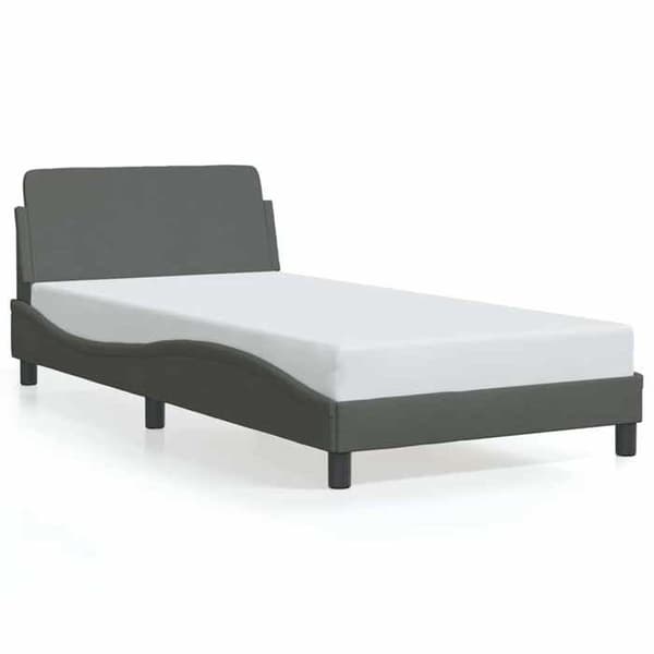 Maison Exclusive - Dover sengestel mørkegrå 100x200 cm stof Mörkgrå