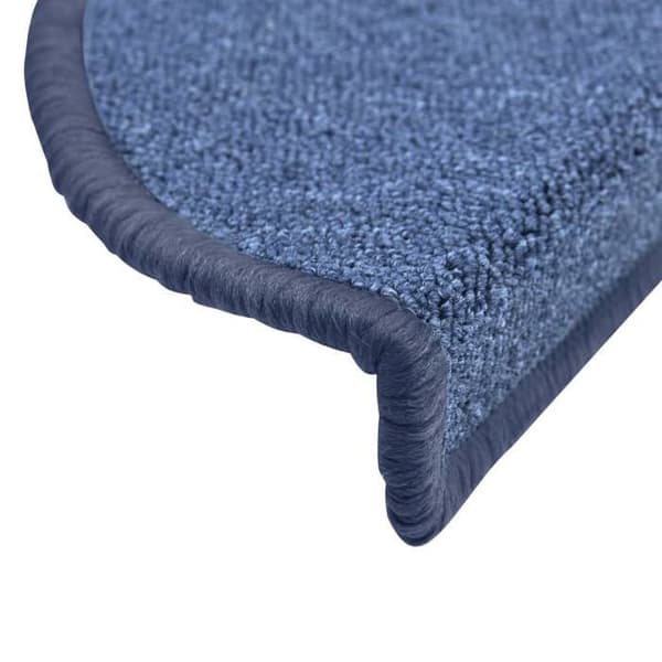 Maison Exclusive - Trappmatta 15 delar 56 x 17 x 3 cm Blå Halvcirkel Blå