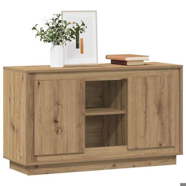 Maison Exclusive - Buffet i egetræ, håndlavet 102x35x60 cm, ingeniørtræ