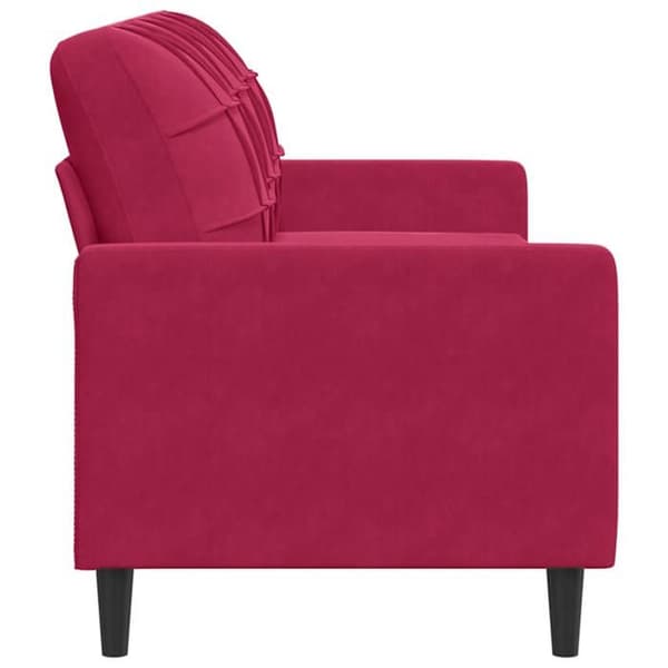 Maison Exclusive - Soffa 3-sits Röd vinröd 180 cm Sammet