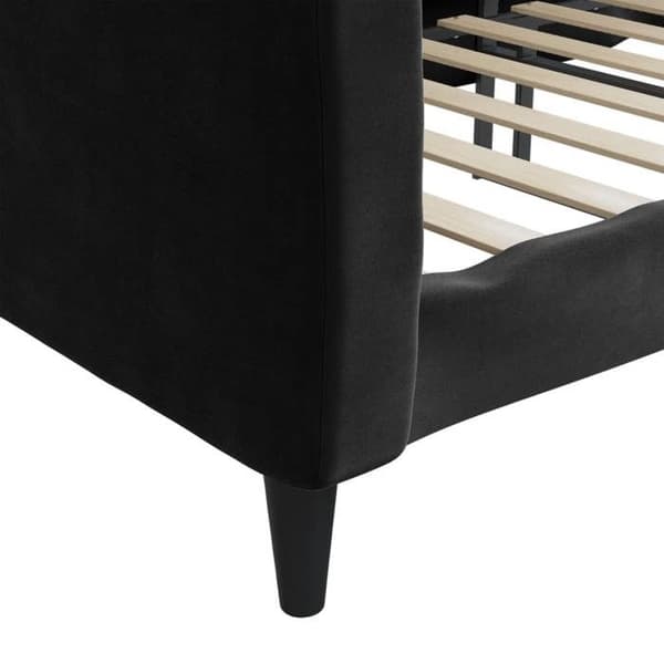 Maison Exclusive - Sengebænk uden madras sort 80x200 cm fløjl