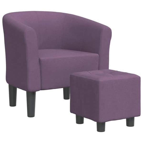 Maison Exclusive - Cabrioletstol med lila tygfotstöd Violett