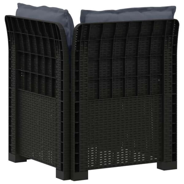 Havemøbel - EKSKLUSIVT HUS - 1 plads - Polypropylen look rattan - Antracit - UV-resistent antracit